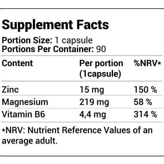 ZMB6 | 90 CAPS | BY TESLA NUTRITION