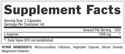 L-ARGININE 1000 | 120 CAP | BYNUTREX RESEARCH